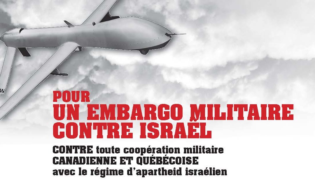 Non à l’exportation d’armements en Israël par CAE Inc