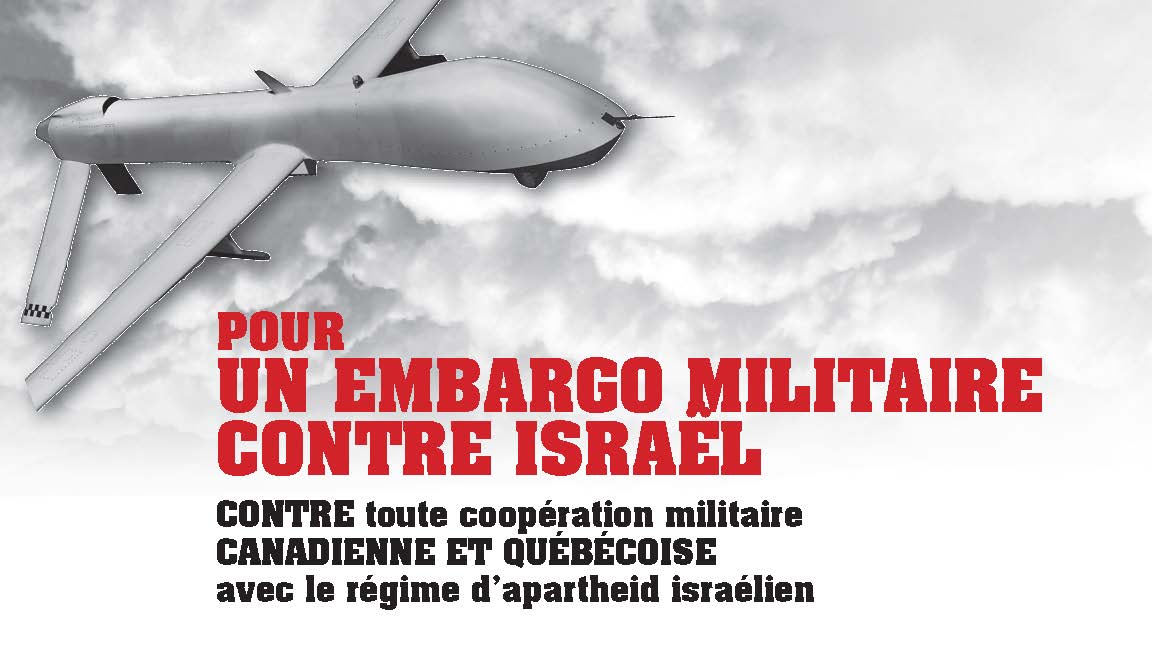 Non à l’exportation d’armements en Israël par CAE Inc